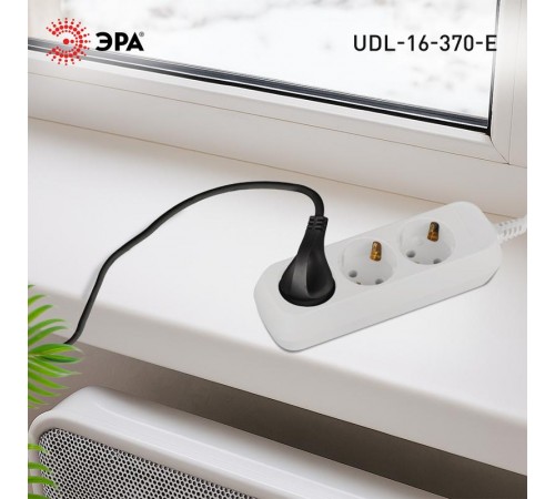 Удлинитель электрический ЭРА UDL-16-370-E Greenline 3 розетки с заземлением 7м ПВС 3x1мм2   Б0065059  ЭРА
