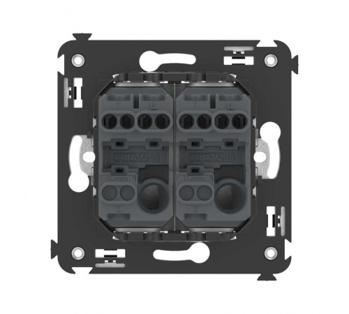 Кнопка двухклавишная в стену, "Avanti", "Закаленная сталь"  4404154  DKC