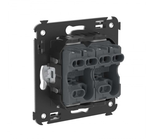 Кнопка двухклавишная в стену, "Avanti", "Закаленная сталь"  4404154  DKC