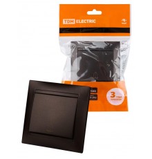 Кнопка звонковая 6А шоколад "Лама"  SQ1815-0508  TDM