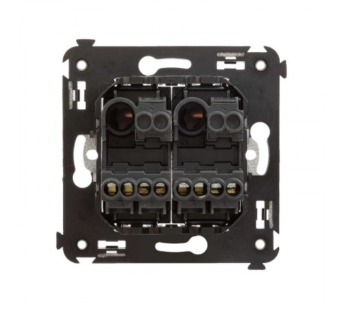 Кнопка двухклавишная в стену, "Avanti", "Закаленная сталь"  4404154  DKC