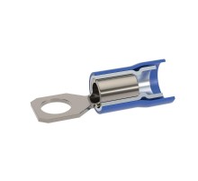 Наконечник с отверстием под винт и изолир.фaланцем ПВХ, двойная гильза, 1,5-2,5 кв.мм М5 (д.5,3 мм) (НКИ)  2B5P-DS-PVC  DKC