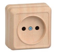 ОКТАВА сосна Розетка 1-местная О/У б/з 10А РС20-2-ОС ERO10-K03-10-DC  GENERICA