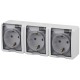 Розетка 11-2405-01  3-ая с заземлением IP54, 16АХ-250В, ОУ, Эксперт, Белый Б0020720  ЭРА