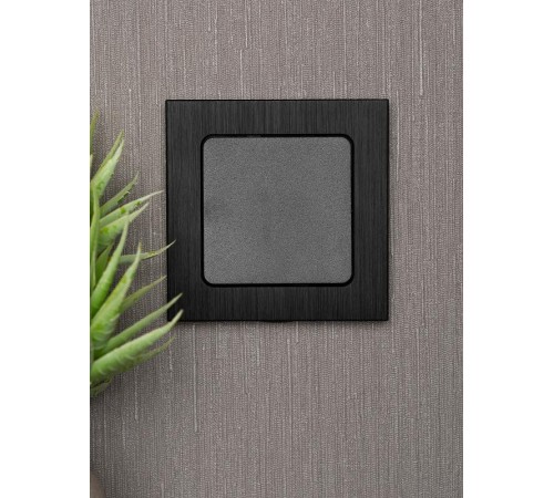 Стокгольм Рамка 1-местная металлическая черная PROxima  EZM-G-302-10  EKF