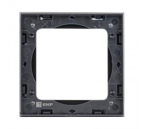 Стокгольм Рамка 1-местная металлическая черная PROxima  EZM-G-302-10  EKF