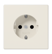 Штепсельная розетка SCHUKO 16А / 250В, пружинные зажимы; дюропласт; слоновая кость; LS990  LS1520  Jung