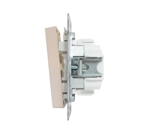 Механизм выключателя, двухклавишный, проходной, кремовый Эпика  UP1-SWI-21 EKF