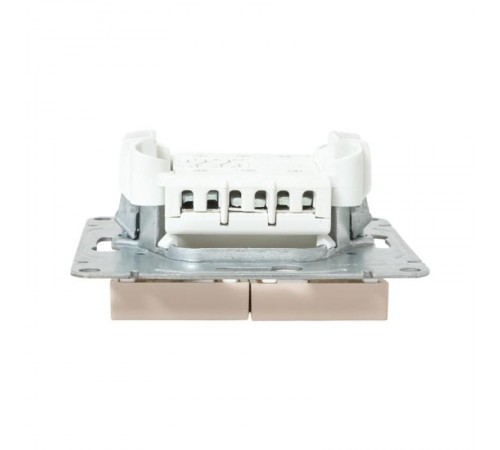 Механизм выключателя, двухклавишный, проходной, кремовый Эпика  UP1-SWI-21 EKF