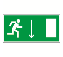 Пиктограмма (Пластина) Указатель двери эвакуационного выхода (прав.) BL-3015B.E09  a14587  Белый Свет