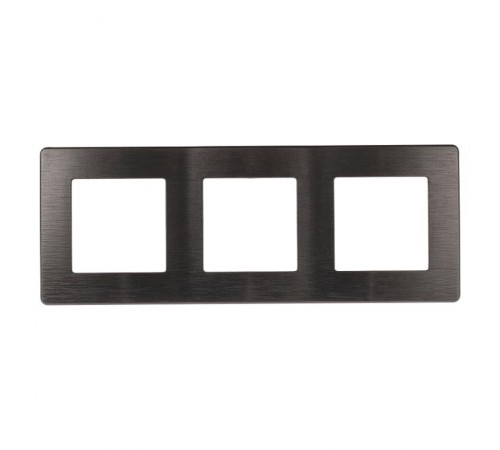 Рамка для розеток и выключателей серия 12 12-5103-12 на 3 поста, 12 сатин, графит  Б0052525  ЭРА