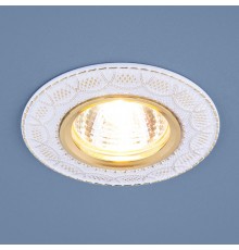 Светильник точечный встраиваемый 7010 MR16 WH/GD белый/золото  a036771  Elektrostandard