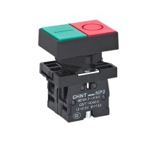Двойная кнопка "Пуск-Стоп" NP2-EL8325 1НО+1НЗ AC230В IP40 (R)  574114  CHINT