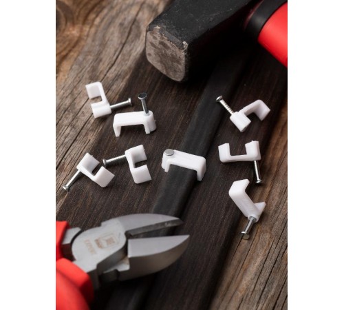 Скоба крепежная квадратная (плоская) (12мм.) (50шт.) EKF PROxima  plcn-ss-12  EKF