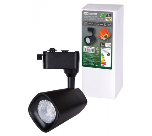 Светильник трековый однофазный LED TRL-02-015-WB 15 Вт, 24°, 3000 К, 90 Ra, черный,  SQ0369-0013  TDM