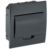 Корпус модульный пластиковый встраиваемый ЩРВ-П-8 черный с черной дверью IP41 KREPTA 3  MKP13-V-08-41-K02  IEK