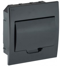 Корпус модульный пластиковый встраиваемый ЩРВ-П-8 черный с черной дверью IP41 KREPTA 3  MKP13-V-08-41-K02  IEK