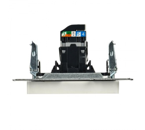 BRITE Розетка компьютерная RJ45 кат.5E РК10-БрБ белый без шторок  BR-K10-1-K01  IEK