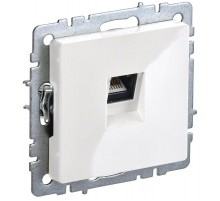 BRITE Розетка компьютерная RJ45 кат.5E РК10-БрБ белый без шторок  BR-K10-1-K01  IEK