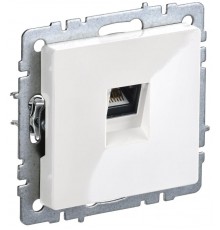 BRITE Розетка компьютерная RJ45 кат.5E РК10-БрБ белый без шторок  BR-K10-1-K01  IEK