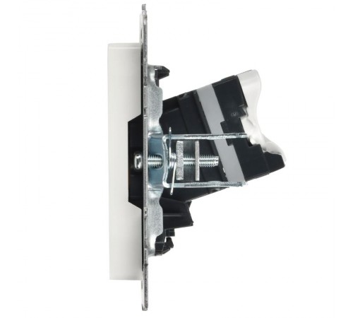 BRITE Розетка компьютерная RJ45 кат.5E РК10-БрБ белый без шторок  BR-K10-1-K01  IEK