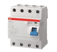 Выключатель дифференциальный (УЗО) F204 4п 25А 30мА тип A  2CSF204197R1250  ABB