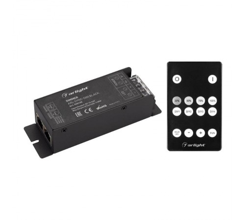 Диммер ARL-SYNC-DIM Black (12-24V, 1x25A, ПДУ 14кн, RF, RJ45) (Arlight, IP20 Металл, 3 года)  035135  Arlight