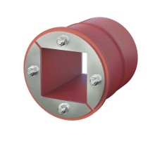 Проходка круглая, нержавеющая, D75х70 мм с проёмом 40х40 мм  DXF3122  DKC