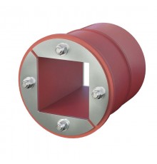 Проходка круглая, нержавеющая, D70х70 мм с проёмом 40х40 мм  DXF3121  DKC