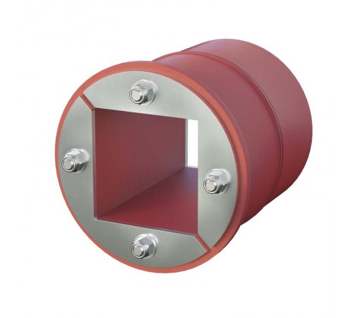 Проходка круглая, нержавеющая, D75х70 мм с проёмом 40х40 мм  DXF3122  DKC