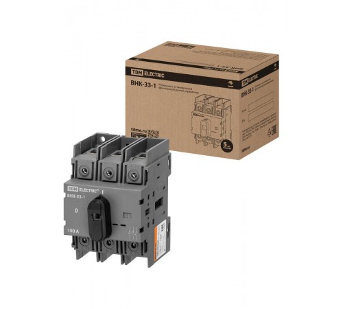 Рубильник ВНК-33-1 3П, 63 А, с установленной фронтальной ручкой управления  SQ0744-0221  TDM