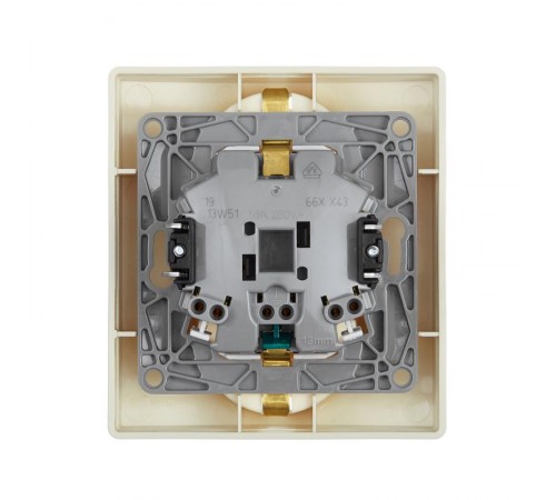 Розетка двойная с заземлением - Legrand Inspiria - со шторками в сборе 16А 250В безвинтовые зажимы - слоновая кость  673756  Legrand