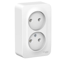 Blanca Белый О/У с монтажной пластиной Розетка 2-ая без заземления без шторок, 16А, 250В  BLNRA000221  SE