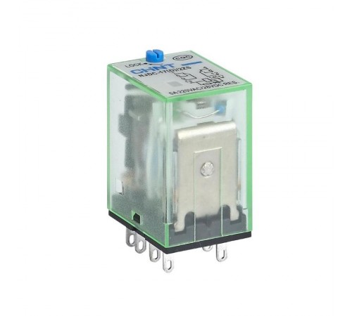 Реле промежуточное с кнопкой тестирования NJDC-17(D)/2Z 2 конт. с инд. LED 10А DC12В (R)  651133  CHINT