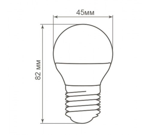 Лампа светодиодная LB-38 (5W) 230V E27 2700K G45  25404  FERON