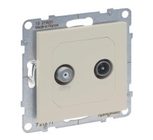 SUNO Розетка TV-SAT двухкабельная. Цвет "Слоновая кость"  721271  Legrand