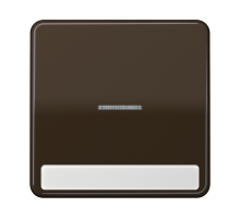 Клавиша с окошком для выключателя с подсветкой и полем для надписи; коричневая  CD590NAKO5BR  Jung