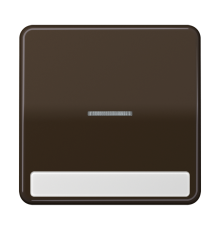 Клавиша с окошком для выключателя с подсветкой и полем для надписи; коричневая  CD590NAKO5BR  Jung