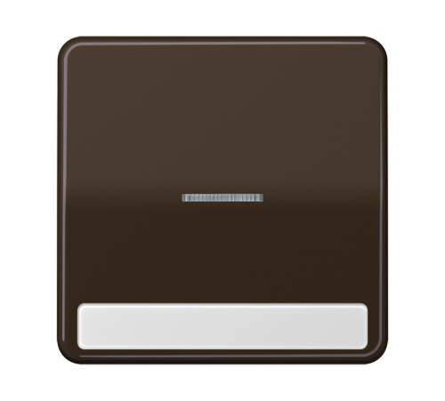 Клавиша с окошком для выключателя с подсветкой и полем для надписи; коричневая  CD590NAKO5BR  Jung