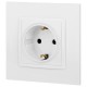 14-2102-01 Розетка с заземлением со шторками, 16A-250В, IP20, Эра Elegance, белый  Б0034272  ЭРА