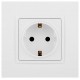 14-2102-01 Розетка с заземлением со шторками, 16A-250В, IP20, Эра Elegance, белый  Б0034272  ЭРА