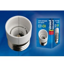 LH27-14L Переходник с цоколя Е27 на Е14 материал корпуса PBT  06471  Uniel