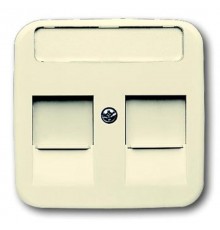 Плата центр. (накладка) для розеток с супп. 1810, 1812, 1814, 1816 и 1818, с полем для надписи, серия Busch-Duro  1753-0-9975   2CKA001753A9975  AB