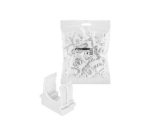 Крепеж-клипса для трубы 20 мм для прямого монтажа (100 шт.) белая SQ0405-8012 TDM