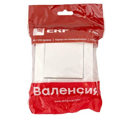 Валенсия выключатель 1-кл. 10А белый перекрестный  PROxima EWV10-125-10 EKF