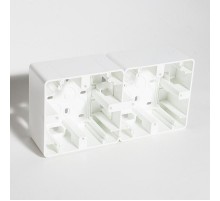 Коробка накладная квадратная на 2 поста, 86х86 (белый)  201302  SPL