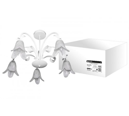 Люстра НCБ 12-04 Адель 5х40Вт ЛН Е14 белый  SQ0370-0018  TDM