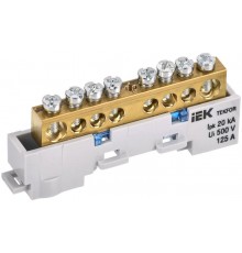 TEKFOR Шина N "ноль" неизолированная на универсальном держателе 8х12-8-С  TF-NN20-08-DL-K07  IEK