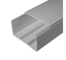 Кабель-канал серый RAL 7035 100х60 (16м/уп) 2-й замок в п/э   PR03.0082  ПРОМРУКАВ