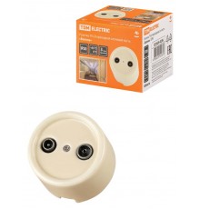 Розетка TV+R проходная сл. кость "Болонь"  SQ1820-0356  TDM